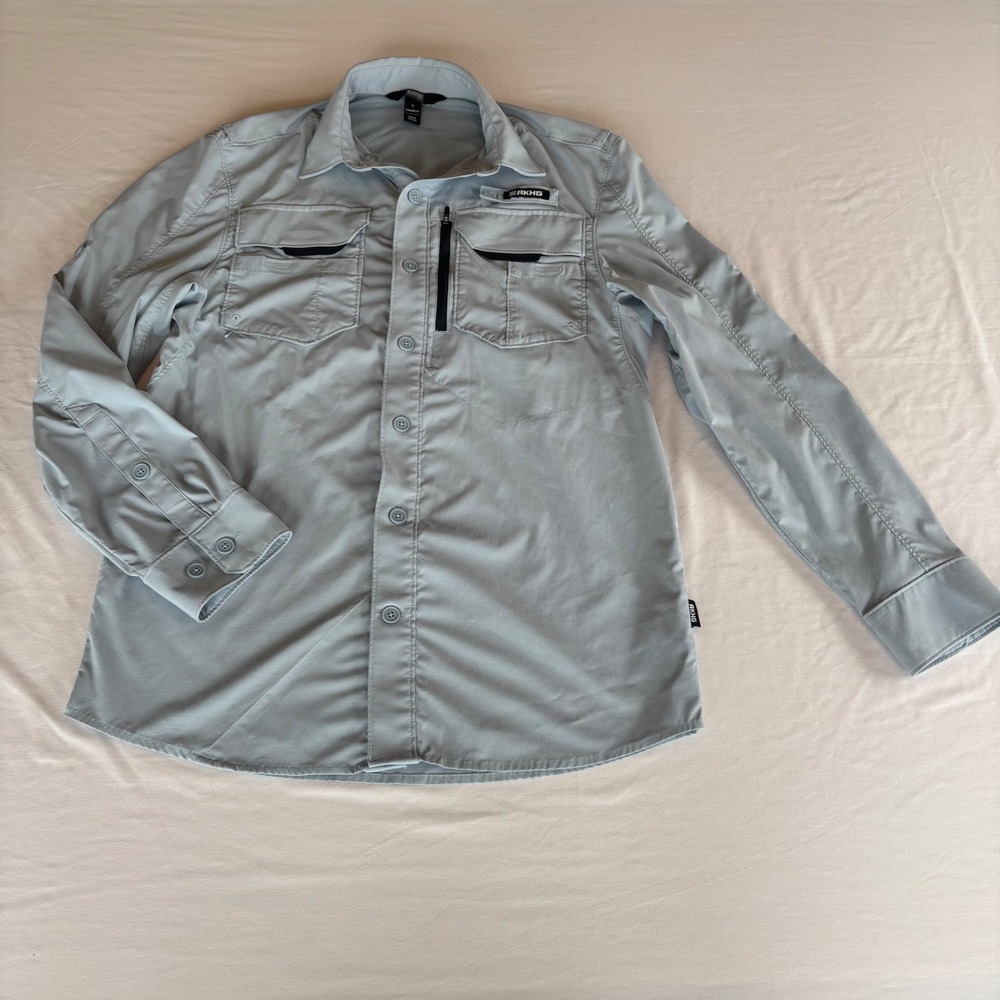 Alaskan Hardgear‎ Duluth Trading Co Mens Small Gray Fishing Hiking Shirt AKHG S